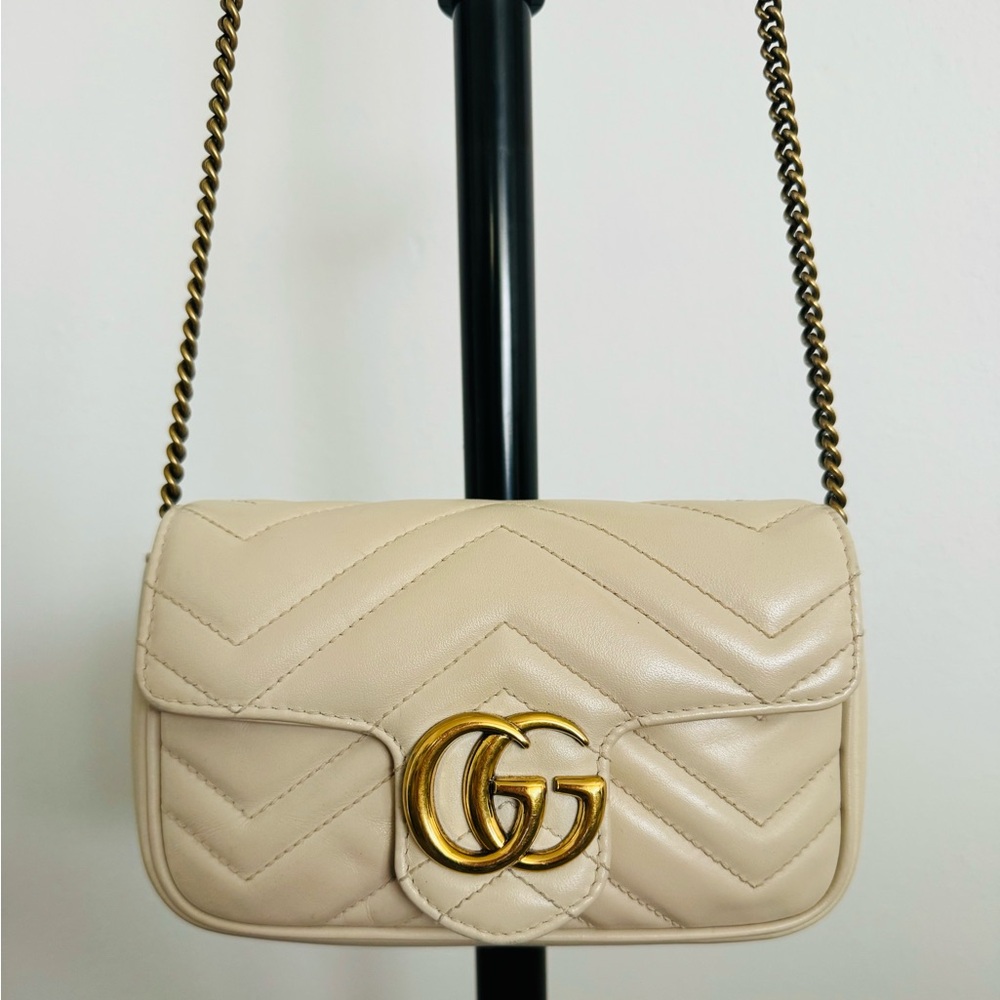 GG Marmont Leather Super Mini Bag (w/ Authenticity Cert) Price is Final